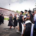 Graduates from Cornell Bowers CIS’s class of 2024 enter Schoellkopf Field before Commencement on Saturday, May 25.